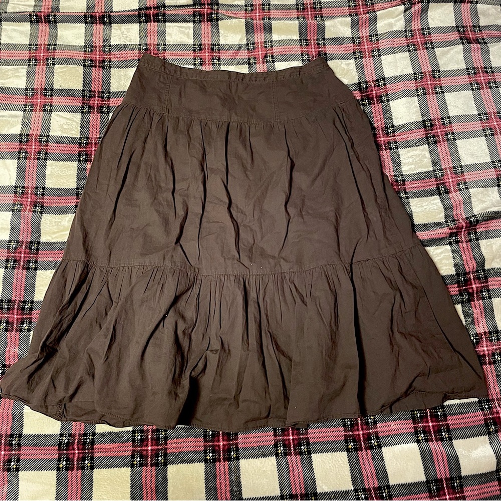 Size 4 banana republic brown mid length skirts bohemian lightweight